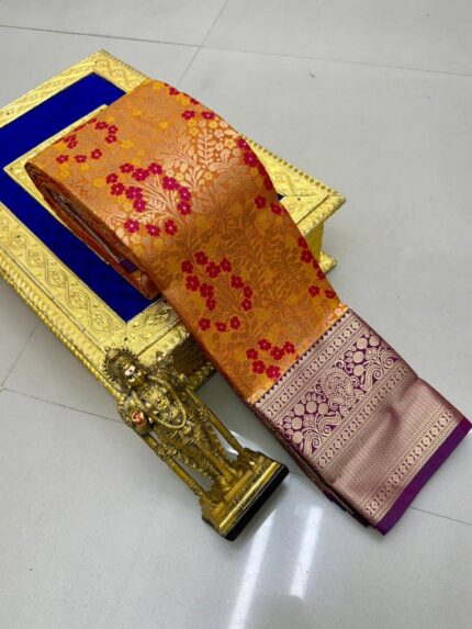 Electric Jackquard Silk Saree 1 12 1