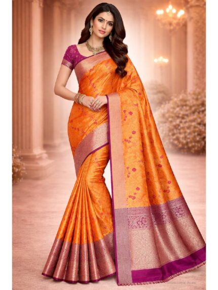 Electric Jackquard Silk Saree 2 2 1