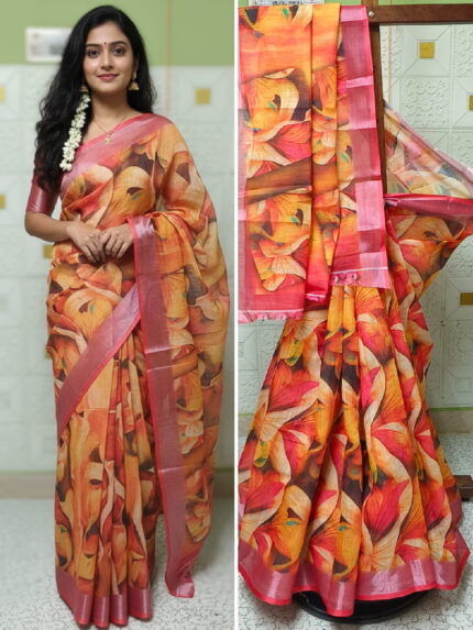 Linen Cotton India Sarees