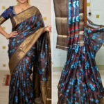Premium Dola Fancy Self Border Sarees