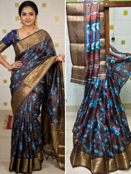 Premium Dola Fancy Self Border Sarees