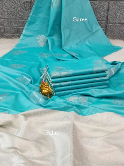 Skyblue Premium Soft Silk Sarees
