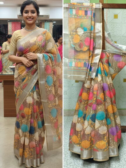 Soft Linen Cotton Sarees